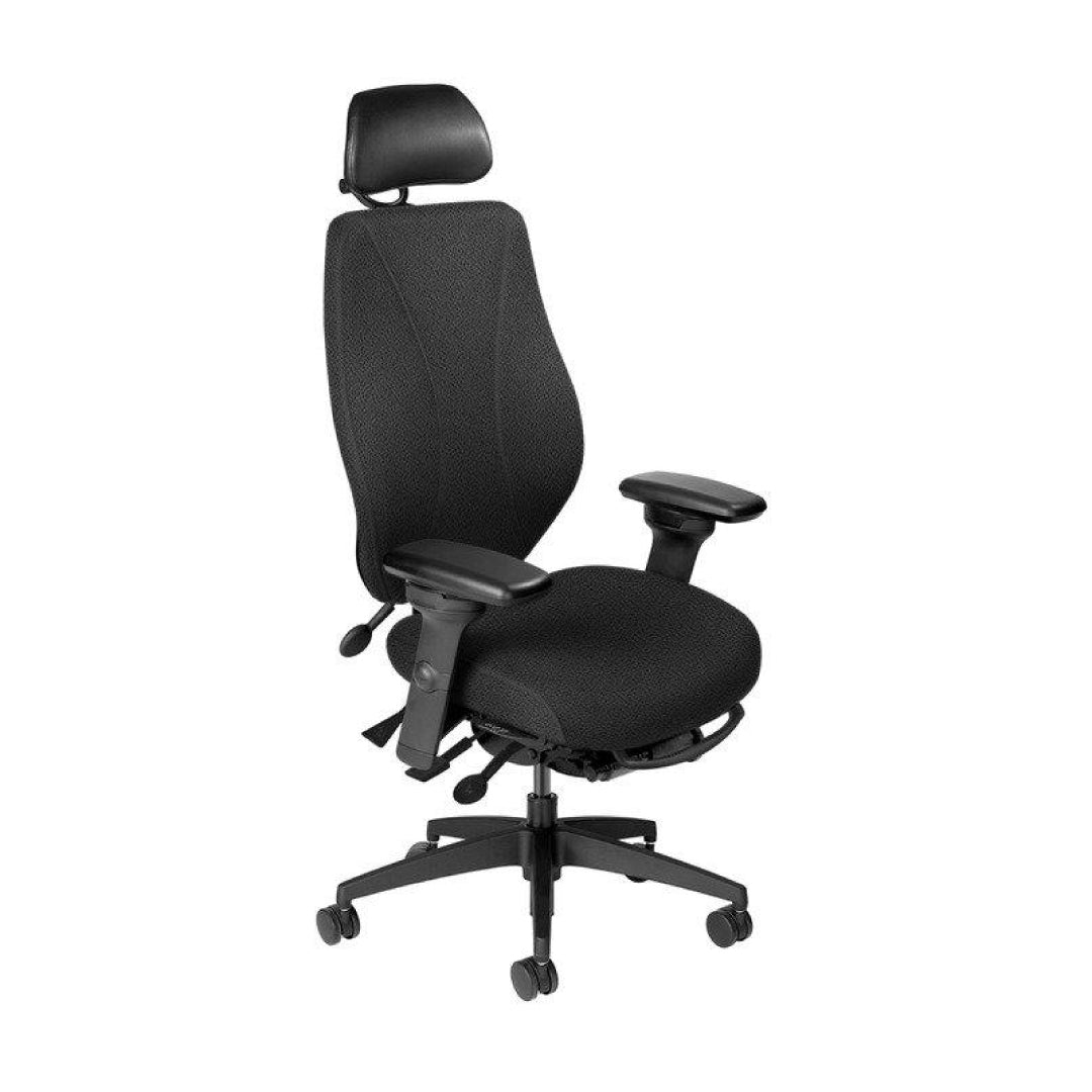 airCentric™ with air lumbar, lateral arms and adjustable headrest