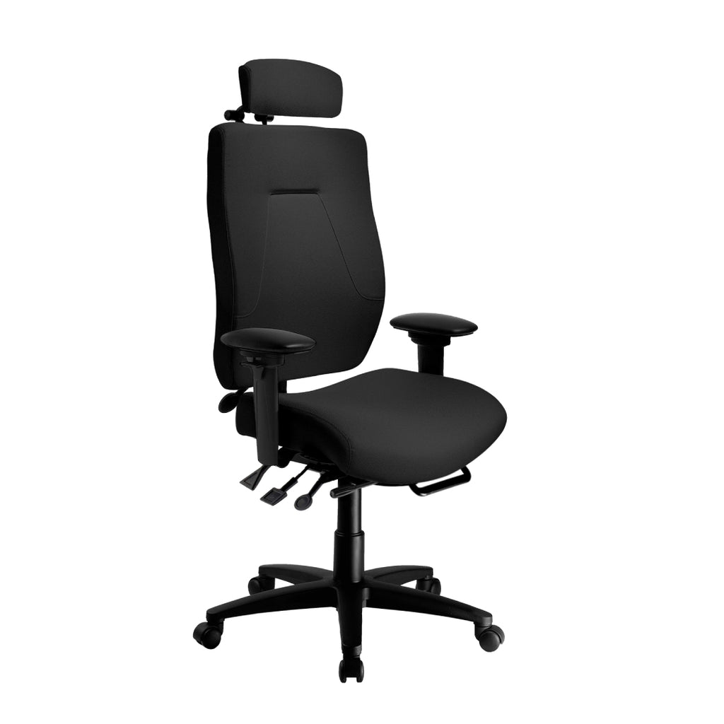 eCentric Executive plus size with air lumbar, swivel arms and adjustable headrest