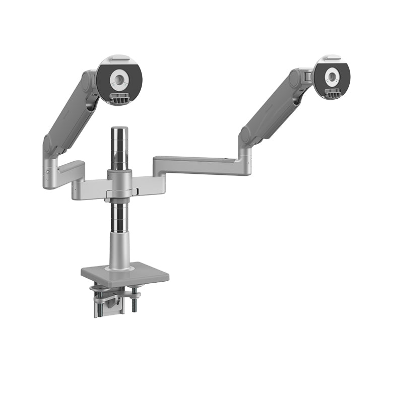 m-flex-with-m2-1-monitor-arms-2-dual-arm-bracket-two-piece-clamp-mount-silver-with-gray-trim